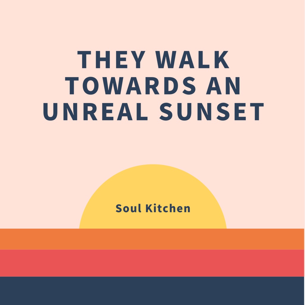 They walk towards an unreal sunset