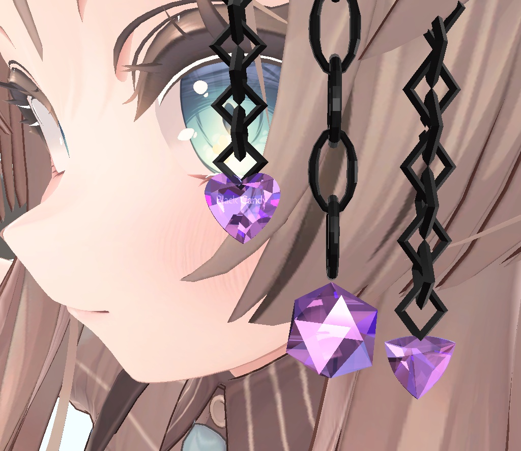 【無料】BlackCandyアクセサリー4種セット+おまけ【VRChat】