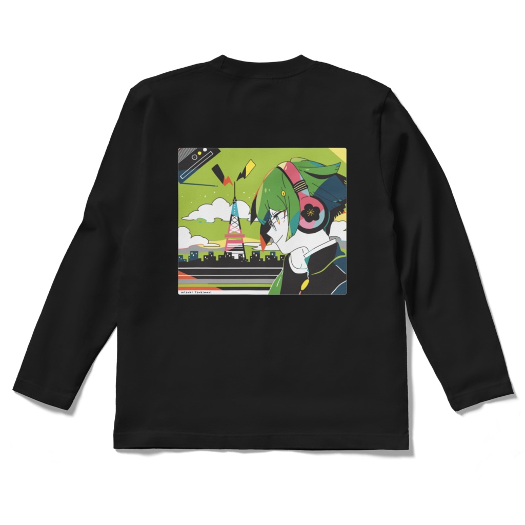 ロングスリーブTシャツ「日々何に追われているのだろう/放課後チャンネルへようこそ」