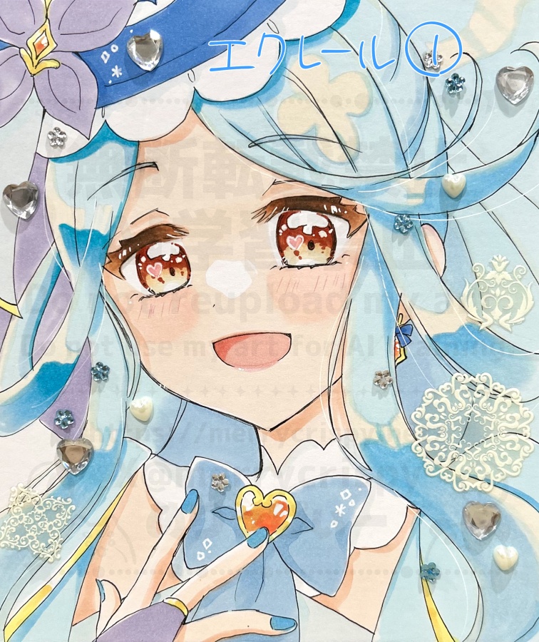 名探偵プリキュア!手描き色紙+ポストカード2種セット