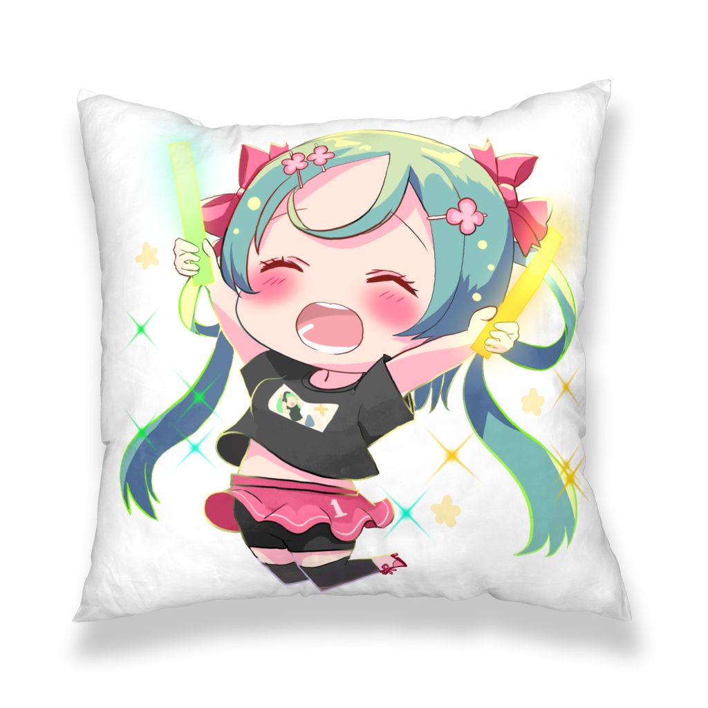 お茶漬さらアバタークッションカバー