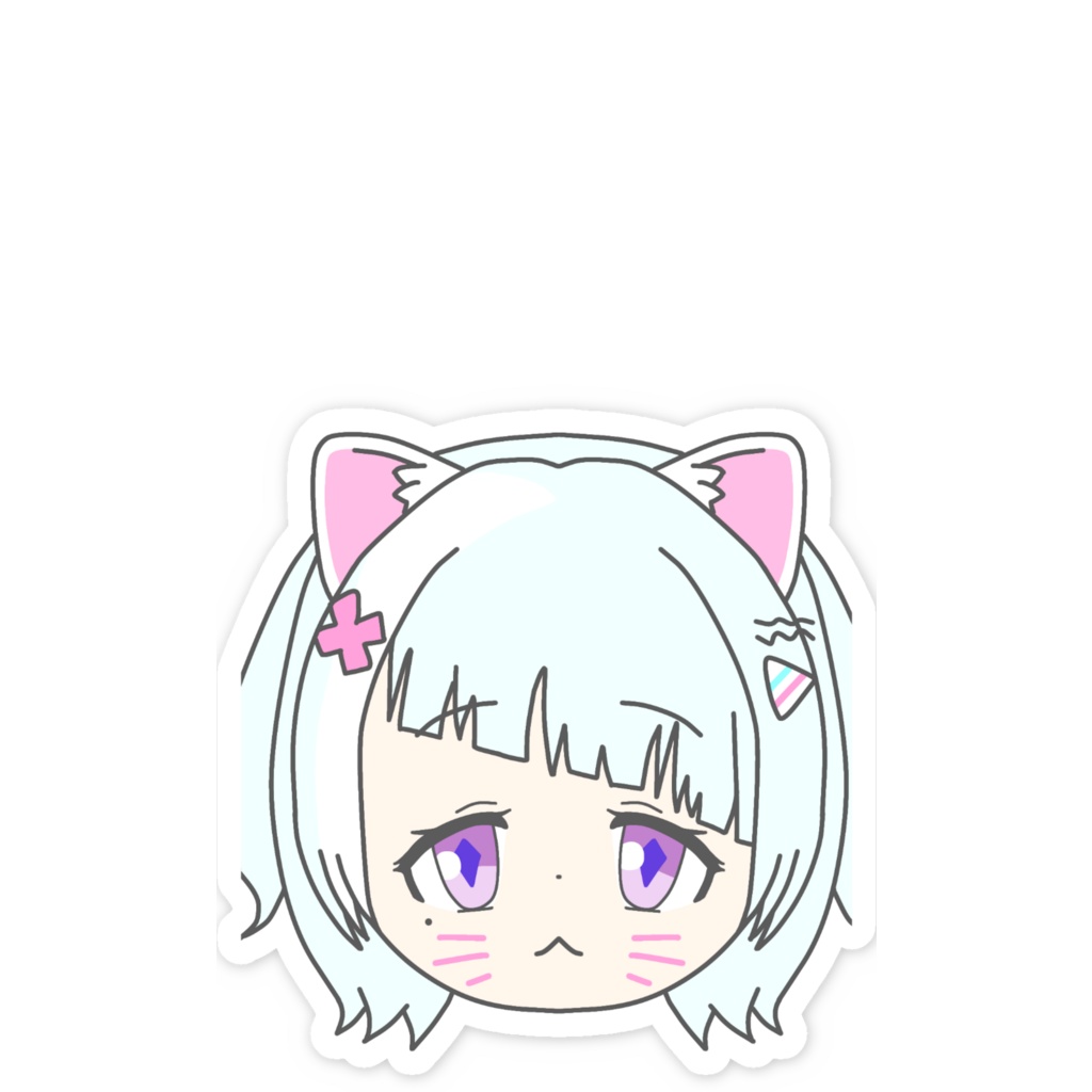 ねこ🚬🐈🚬-スマホステッカー-