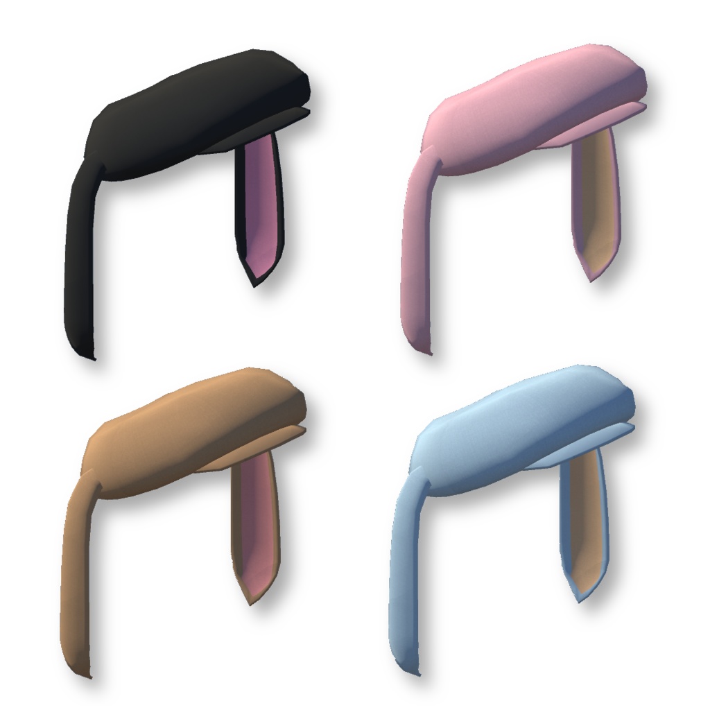 たれ耳キャスケット帽(4色セット)