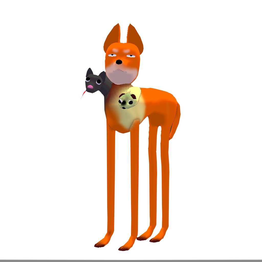 【オリジナル3Dアバター】アホに挟まれて生きるのがつらいケロベロス