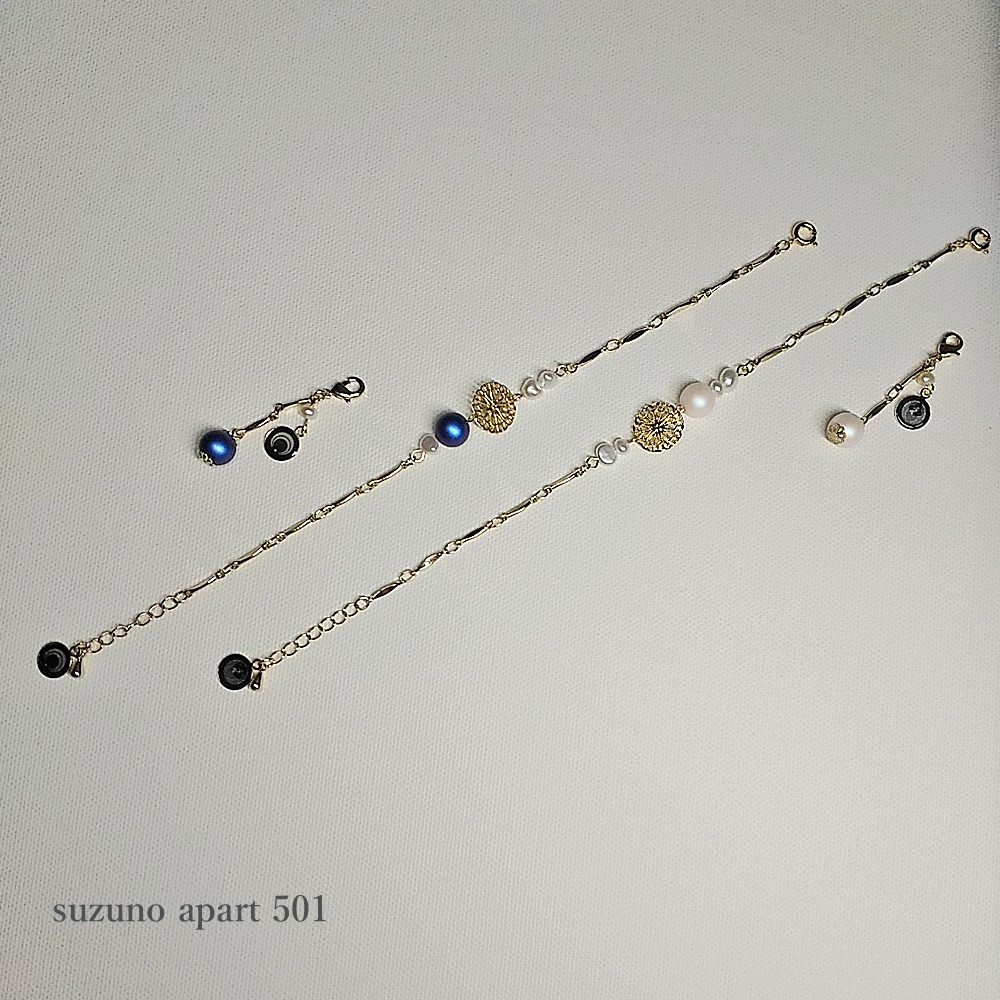 春の夜　ブレスレットとチャームセット　三日月宗近　鶴丸国永