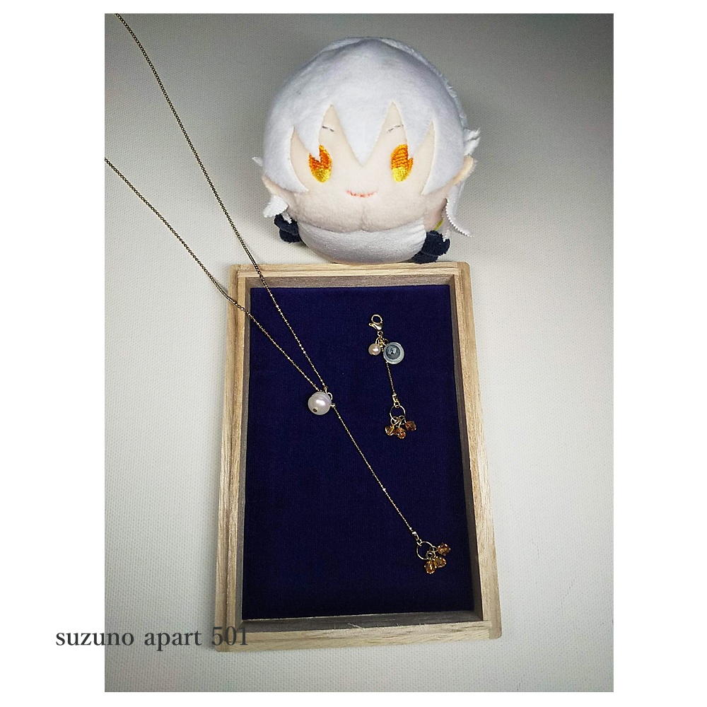 鶴丸国永 T型のネックレスとチャームのセット