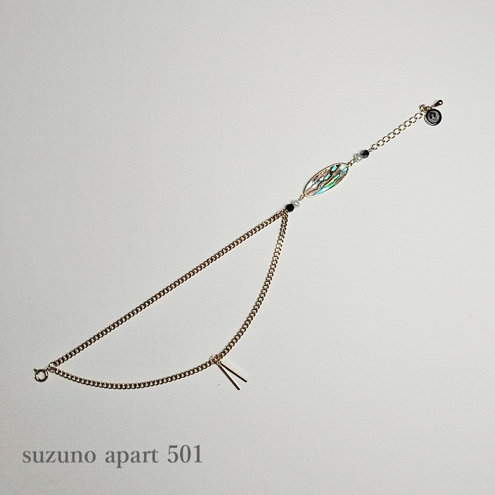 黒 鶴丸国永 シェルブレスレット