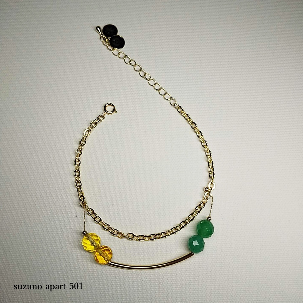 源氏　アベンチュリンとシトリンのブレスレット