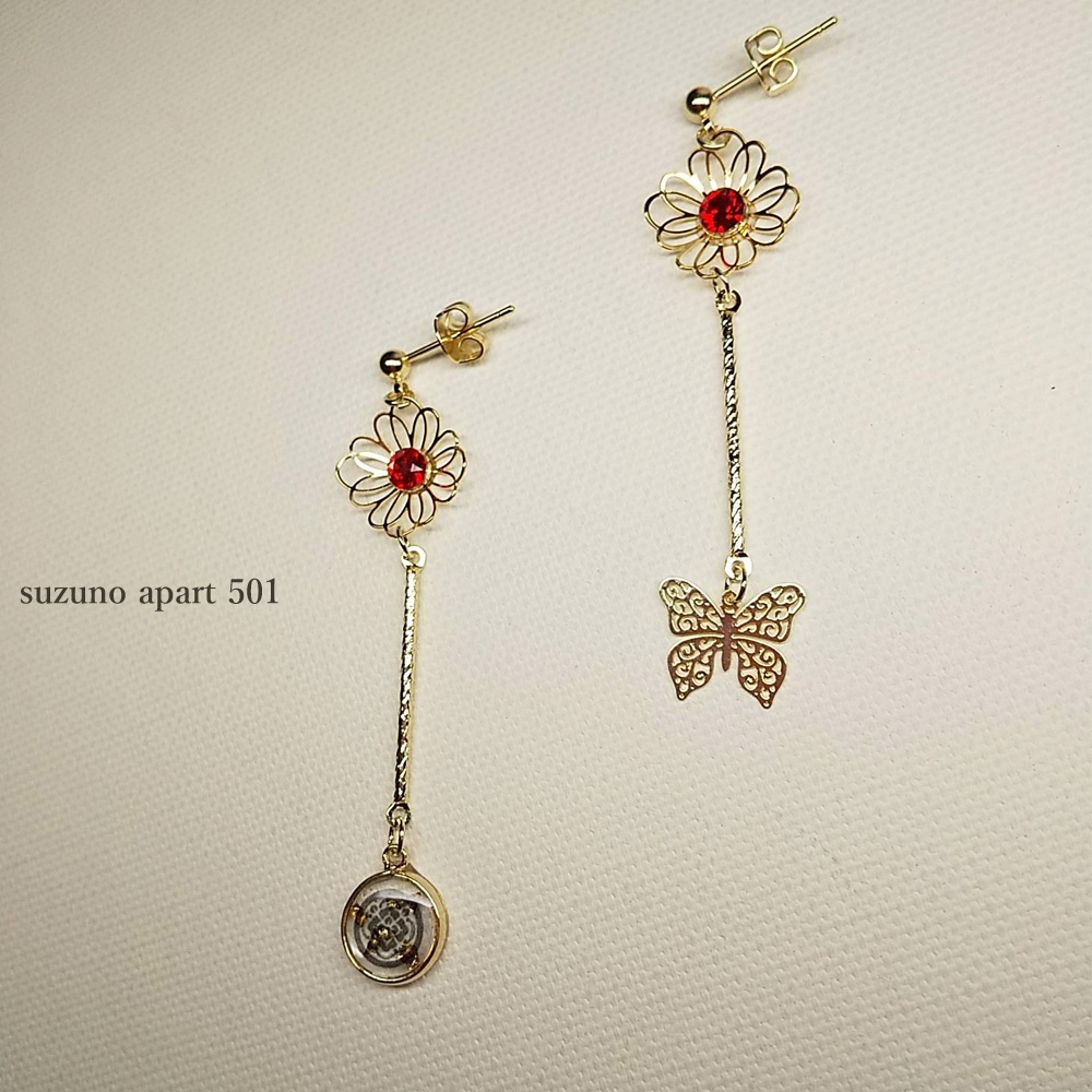 加州清光 イヤーアクセサリー 蝶(ピアスorイヤリング)