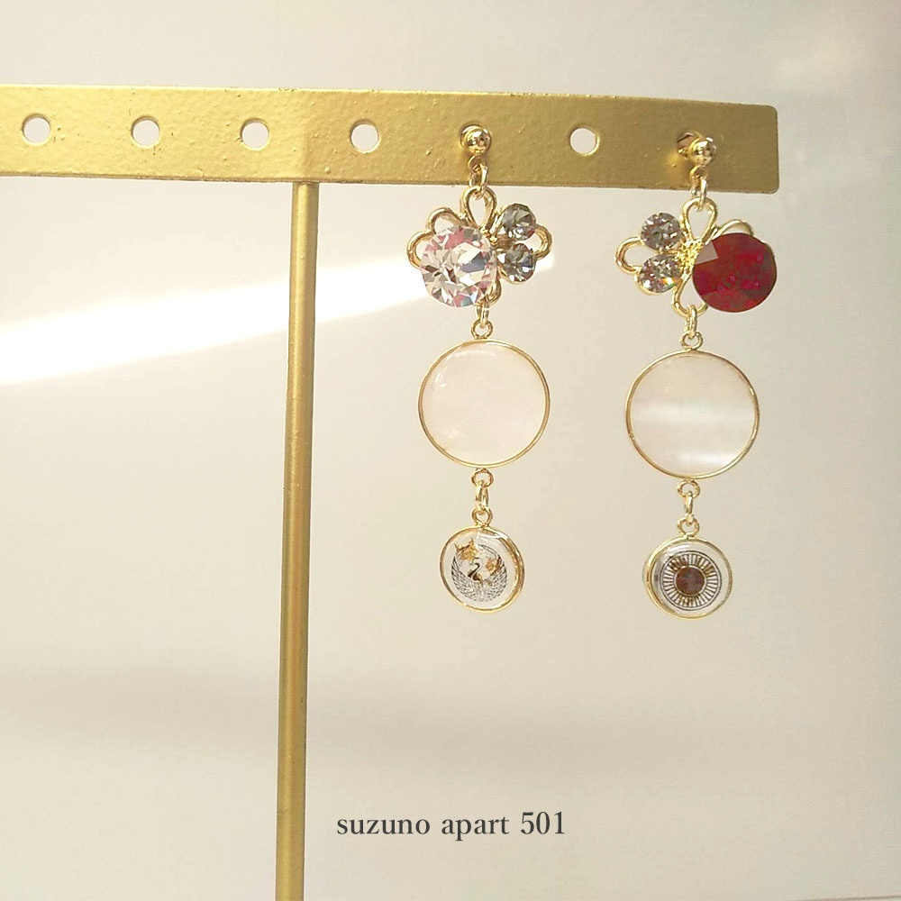 冬のシェル 鶴丸国永と大俱利伽羅 イヤーアクセサリー