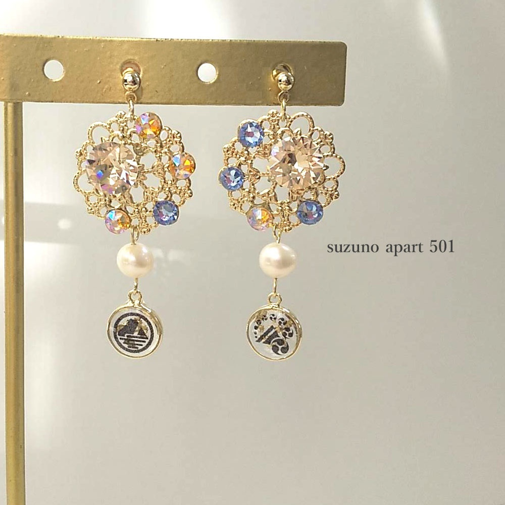 【雪】 山姥切国広と山姥切長義 イヤーアクセサリー