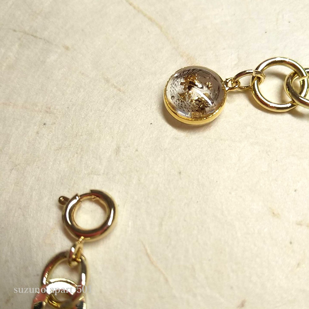 チェーン ブレスレット パール(選べる紋)