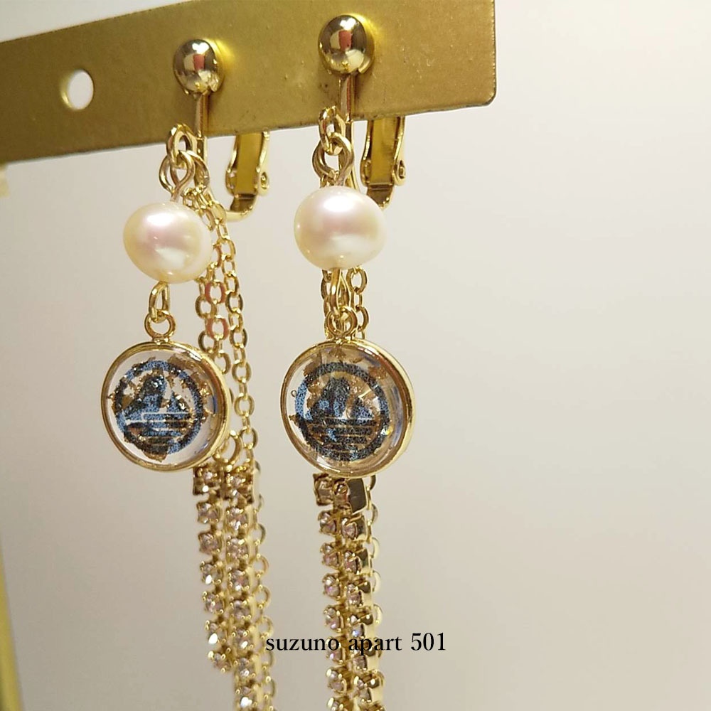 山姥切国広イメージ スワロフスキーチェーン イヤーアクセサリー