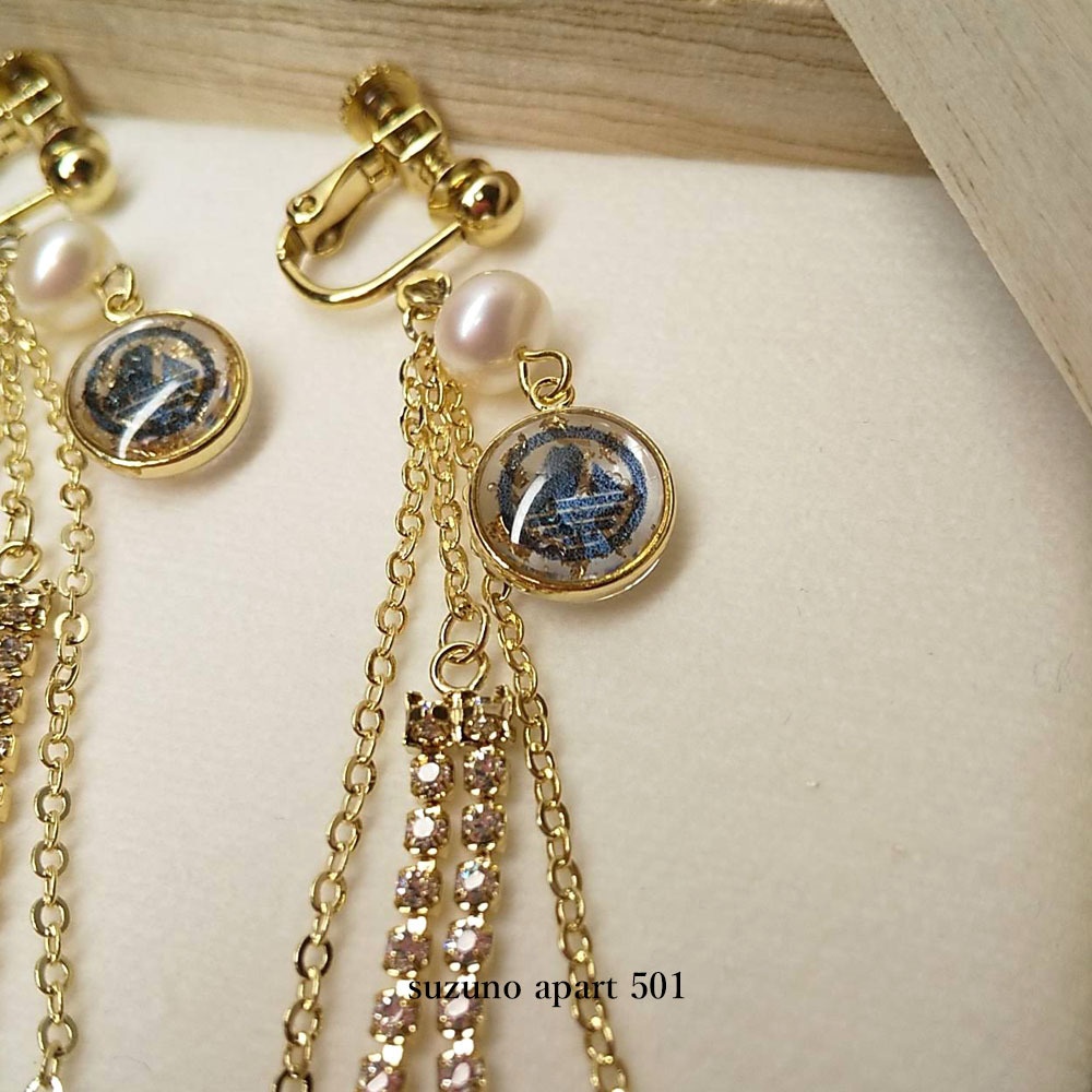 山姥切国広イメージ スワロフスキーチェーン イヤーアクセサリー