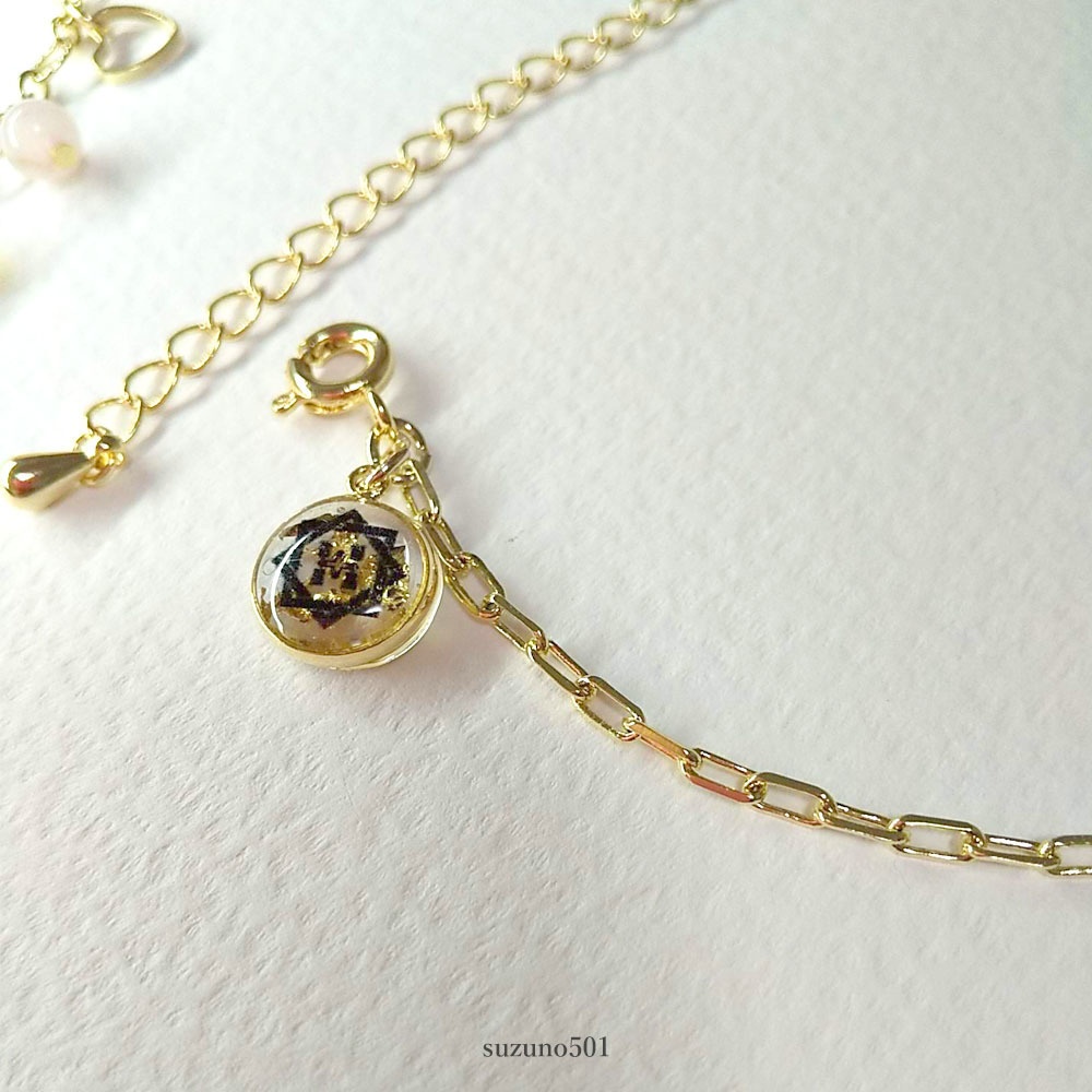 ♡と天然石の主応援ブレスレット 南泉一文字 肥前忠広