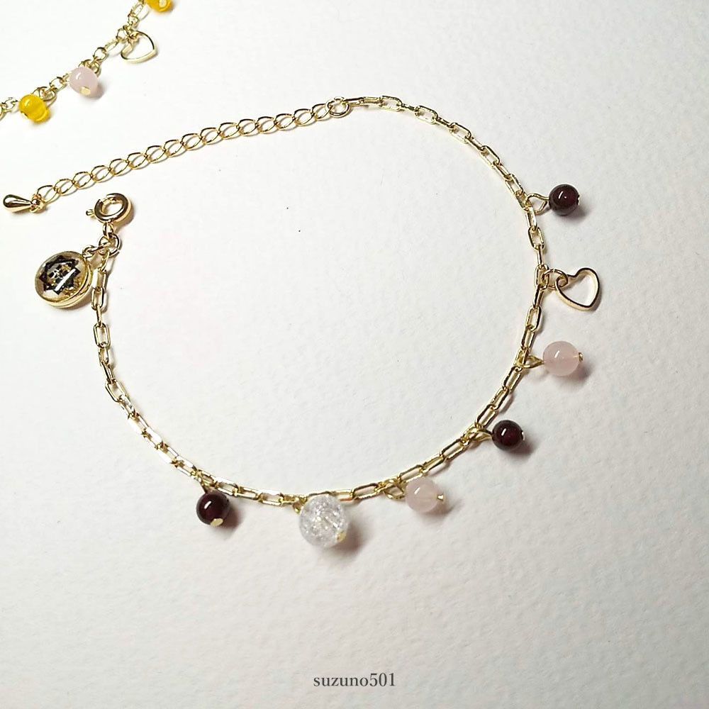 ♡と天然石の主応援ブレスレット 南泉一文字 肥前忠広