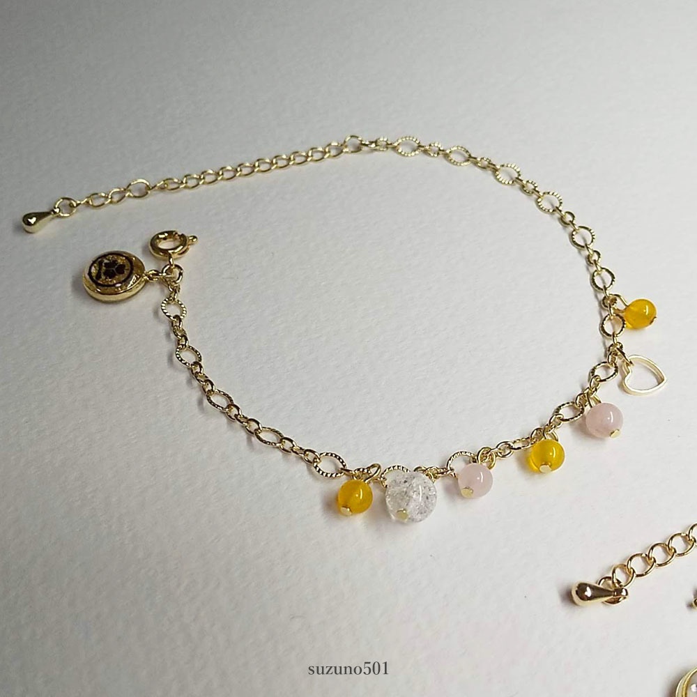 ♡と天然石の主応援ブレスレット 南泉一文字 肥前忠広