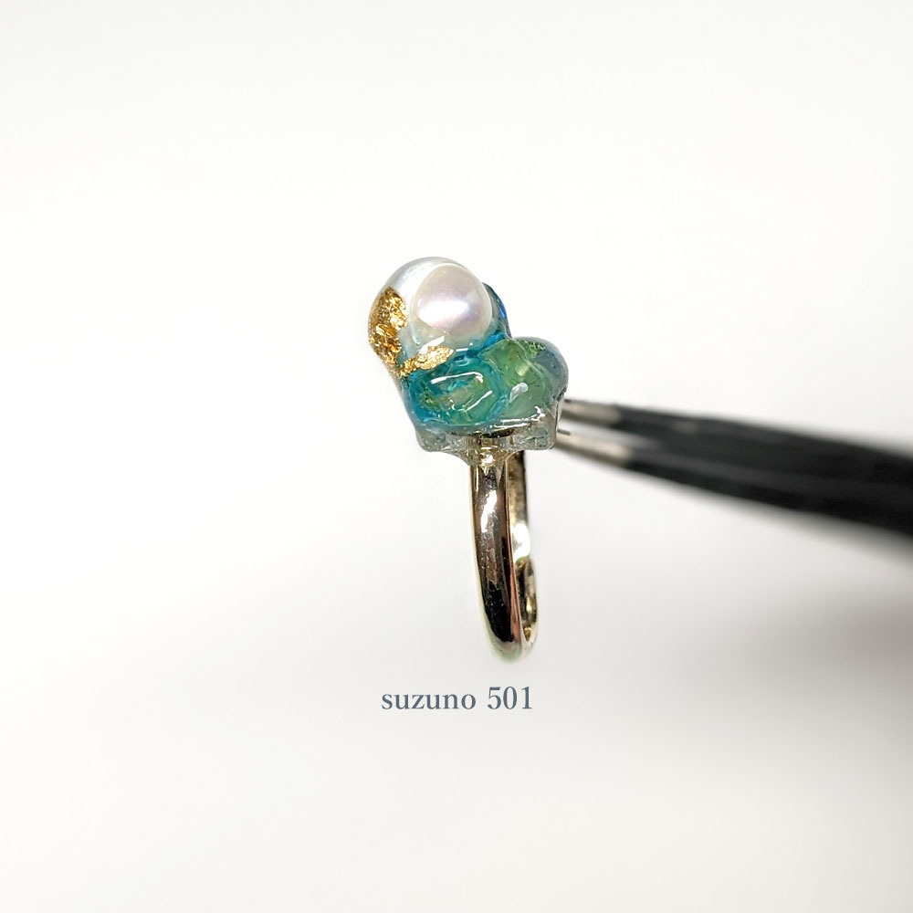 淡水パールとしずく リング 豊前江・松井江