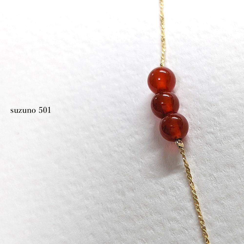 大俱利伽羅 赤メノウとパールのネックレス