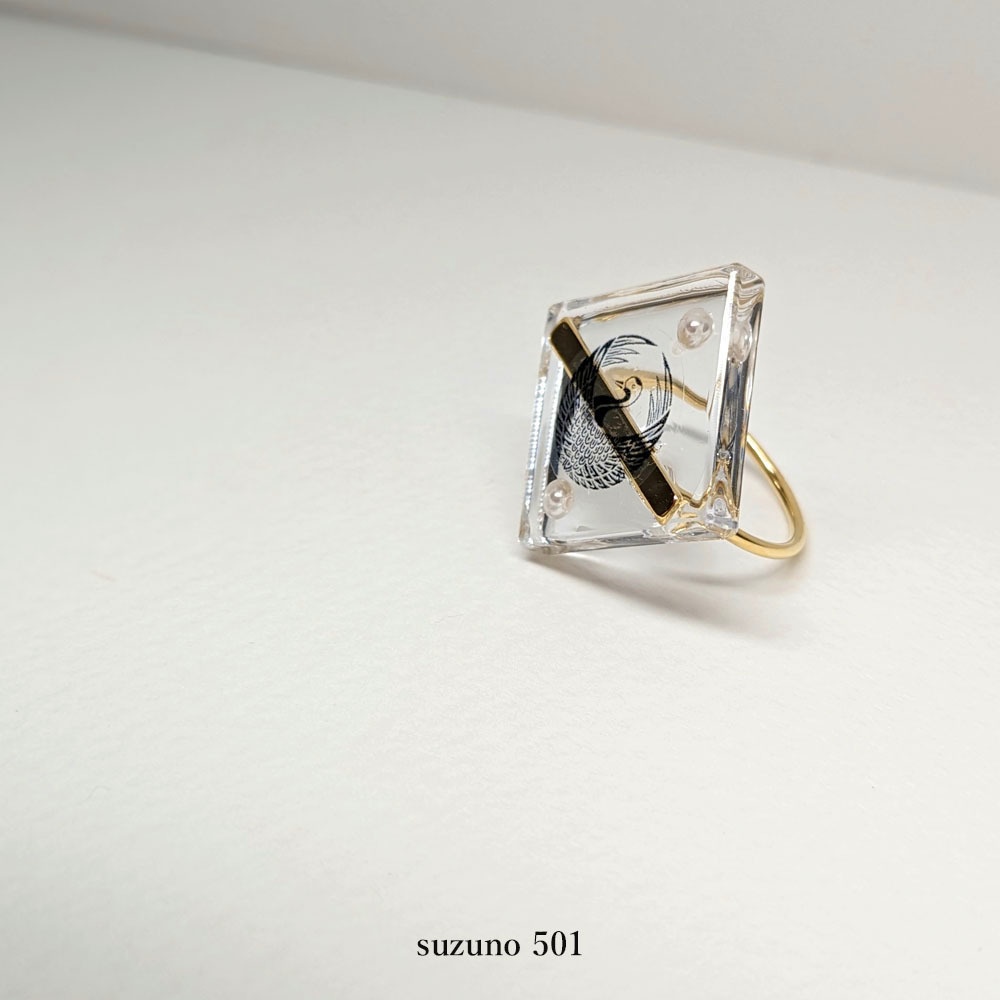 クリア スクエアパネルリング