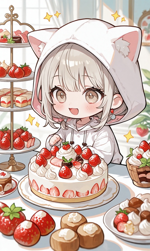 【今月の🎁】いちごのケーキバイキング