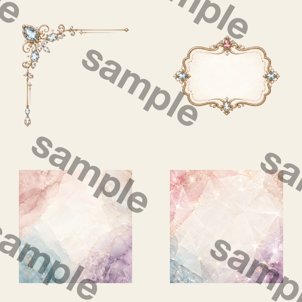 ときめく誕生石と宝石の世界|水彩クリップアート素材 Canvaで使えるデジタル商品