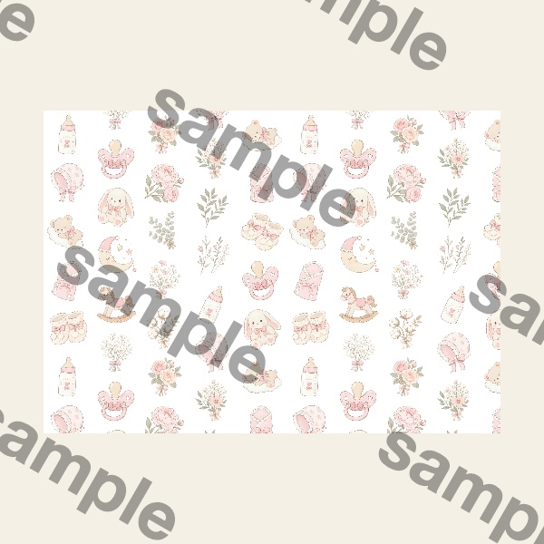 印刷するだけで可愛い♪淡色ナチュラルなデザインペーパー|植物とラッピング素材・Canvaで使えるデジタル素材
