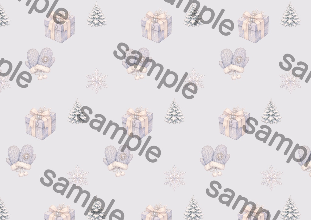 冬時間を彩るクリスマスデザインペーパー|A4・Canvaで使えるデジタル素材・コラージュに