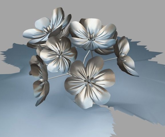 3Dモデル素材 『サンカヨウ』