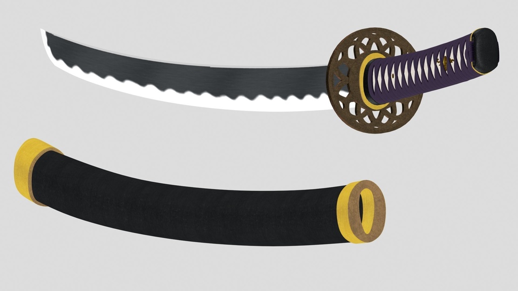 【3Dモデル素材】日本刀