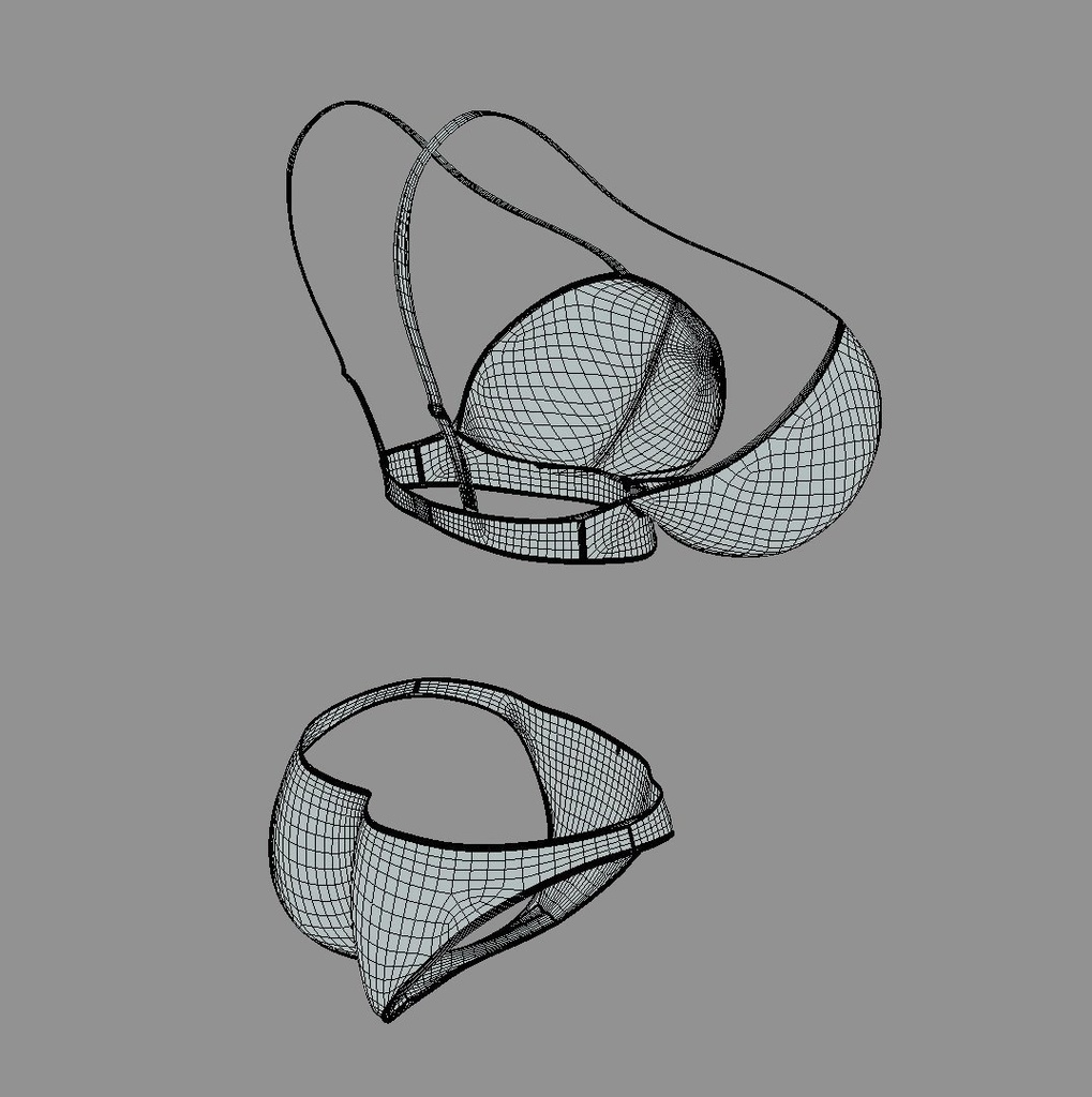 【3Dモデル素材】 下着