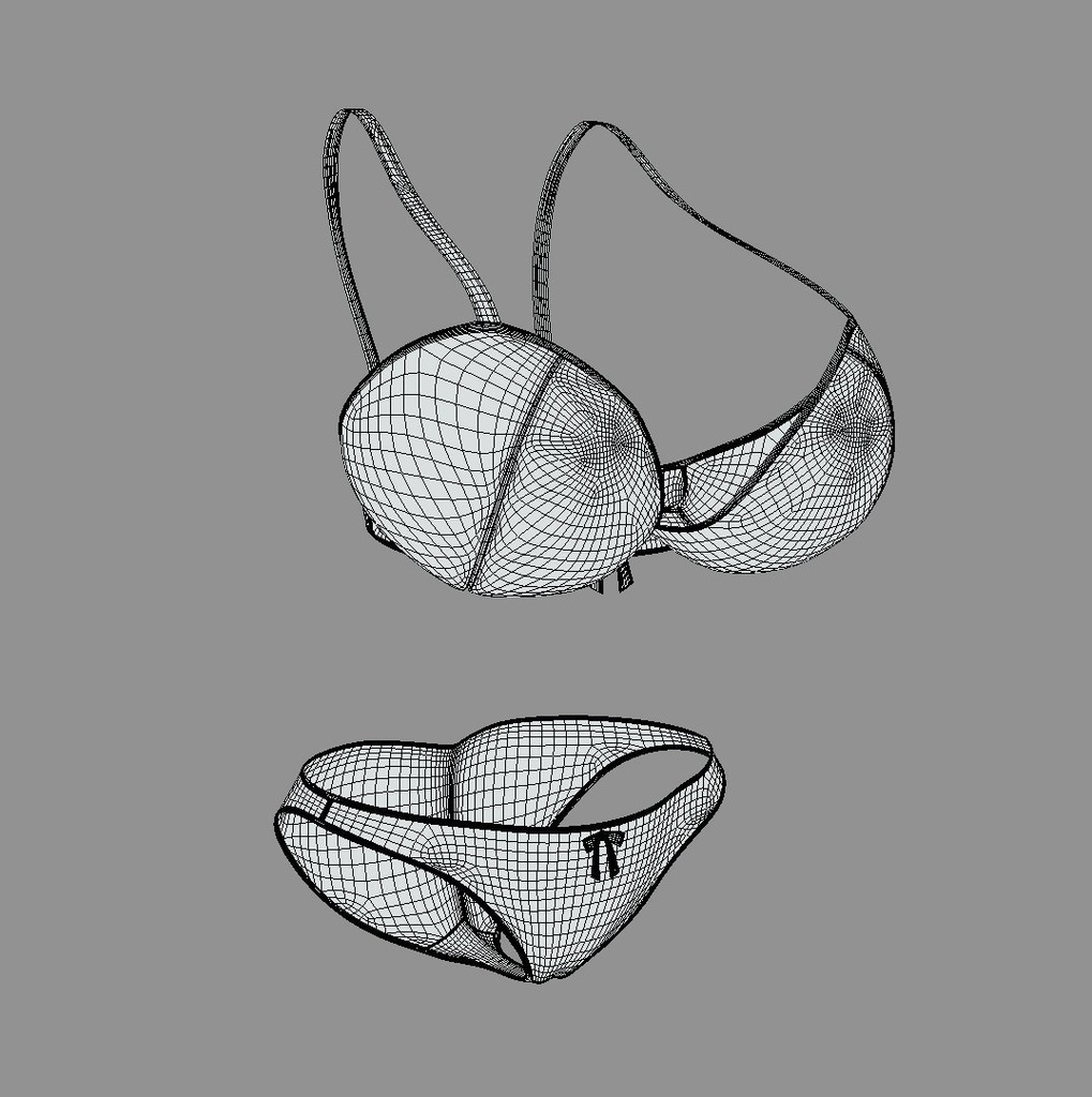 【3Dモデル素材】 下着