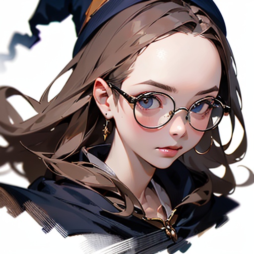 【Ai生成】アイコン素材セット:メガネウィッチ(無料or投げ銭)【商用利用可】