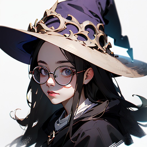 【Ai生成】アイコン素材セット:メガネウィッチ(無料or投げ銭)【商用利用可】