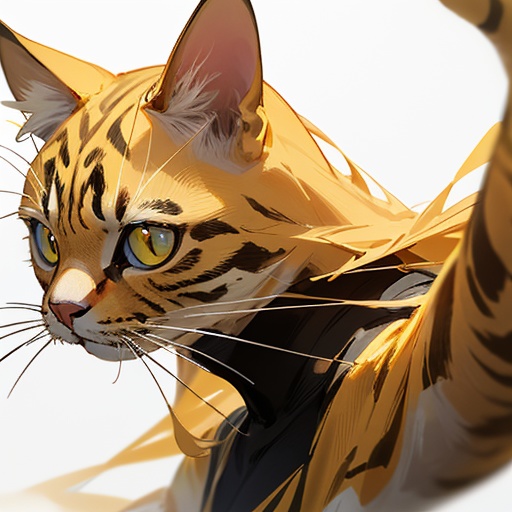 【Ai生成】アイコン素材セット:イエローネコミミ少女(無料or投げ銭)【商用利用可】