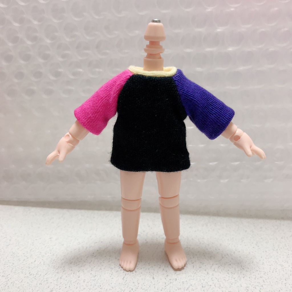 オビツ11サイズ ホワイトサロペットセット