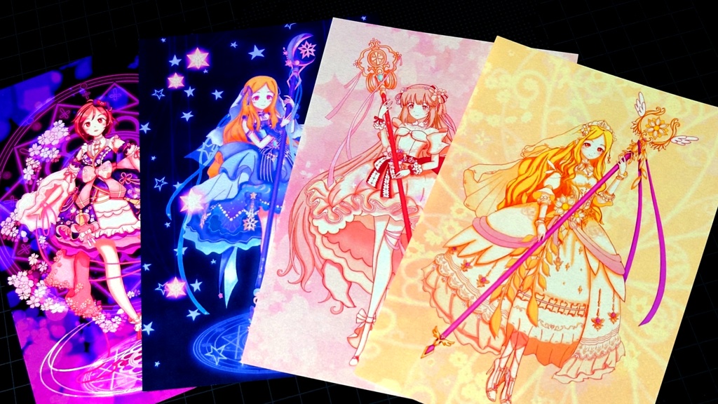 魔法少女ちっくなポストカード 【道明寺歌鈴・望月聖・依田芳乃】