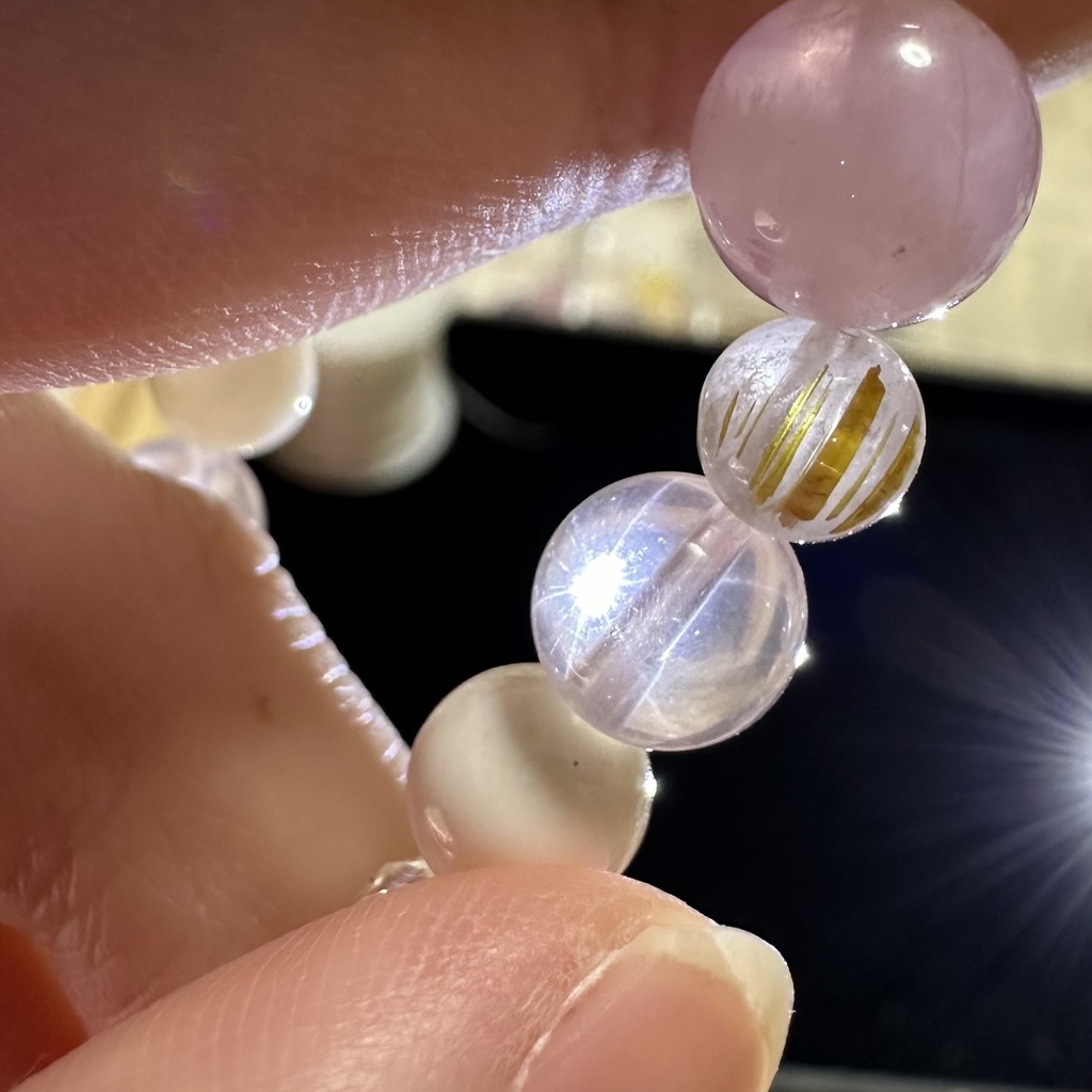 「 梅の花 」 ✯ フローライト ルチルクォーツ ローズクォーツ ゴールデンシャコガイ etc / 天然石ブレスレット パワーストーン 天然石アクセサリー