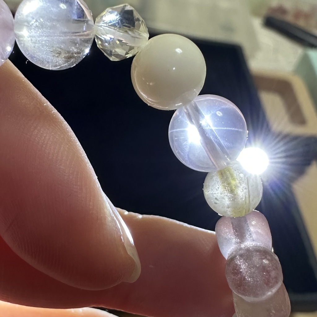 「 梅の花 」 ✯ フローライト ルチルクォーツ ローズクォーツ ゴールデンシャコガイ etc / 天然石ブレスレット パワーストーン 天然石アクセサリー