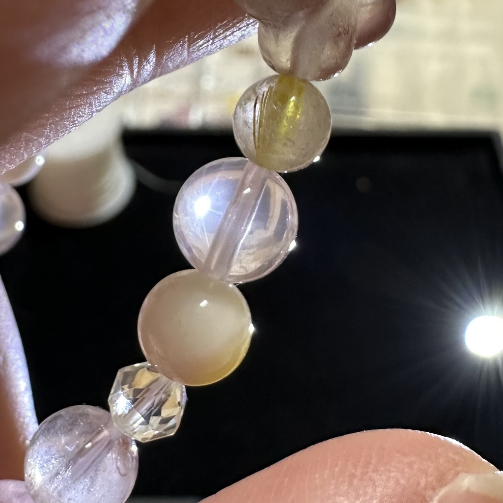 「 梅の花 」 ✯ フローライト ルチルクォーツ ローズクォーツ ゴールデンシャコガイ etc / 天然石ブレスレット パワーストーン 天然石アクセサリー