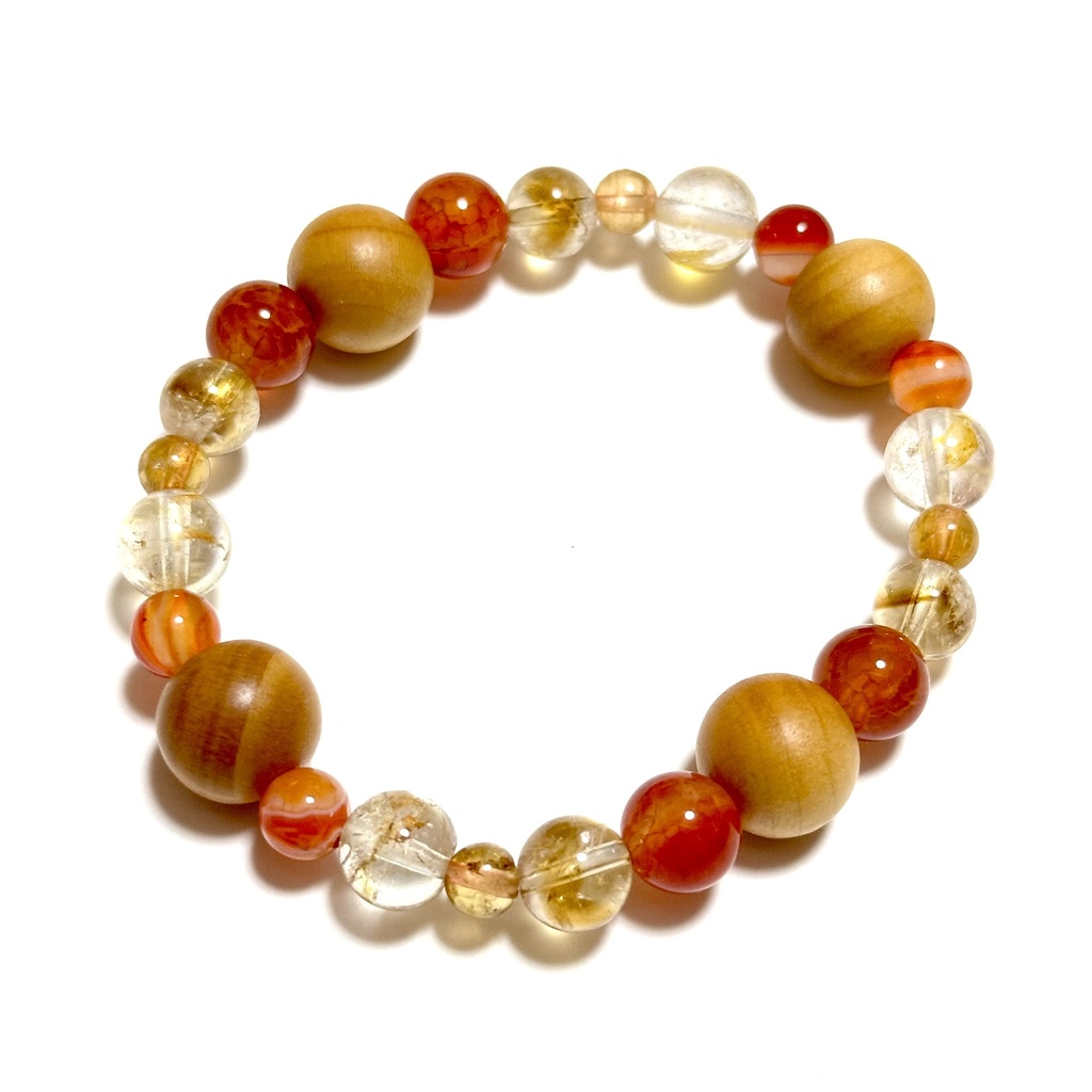 「 太陽 」  ✯  榧 サードオニキス イエロートパーズ イエロートルマリン シトリン ドラゴンアゲート / 天然石ブレスレット パワーストーン 天然石アクセサリー