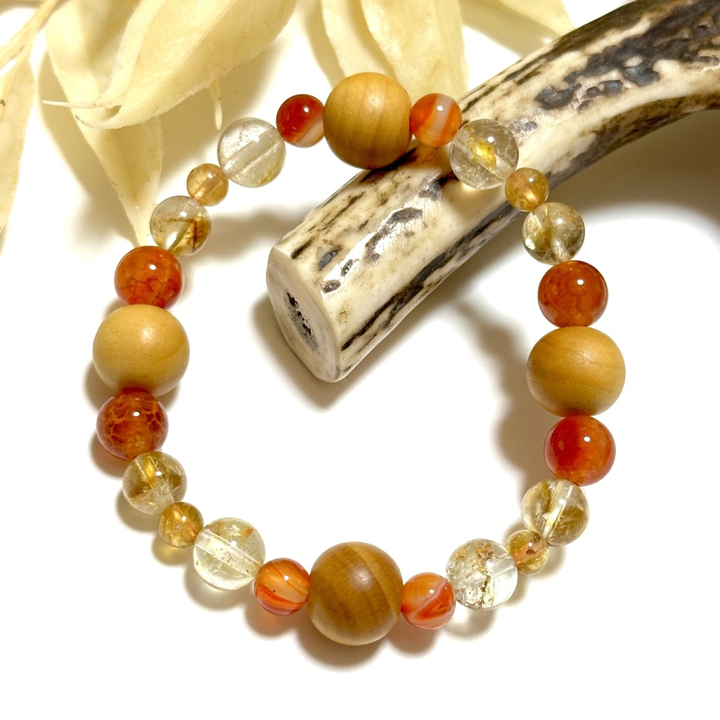 「 太陽 」  ✯  榧 サードオニキス イエロートパーズ イエロートルマリン シトリン ドラゴンアゲート / 天然石ブレスレット パワーストーン 天然石アクセサリー