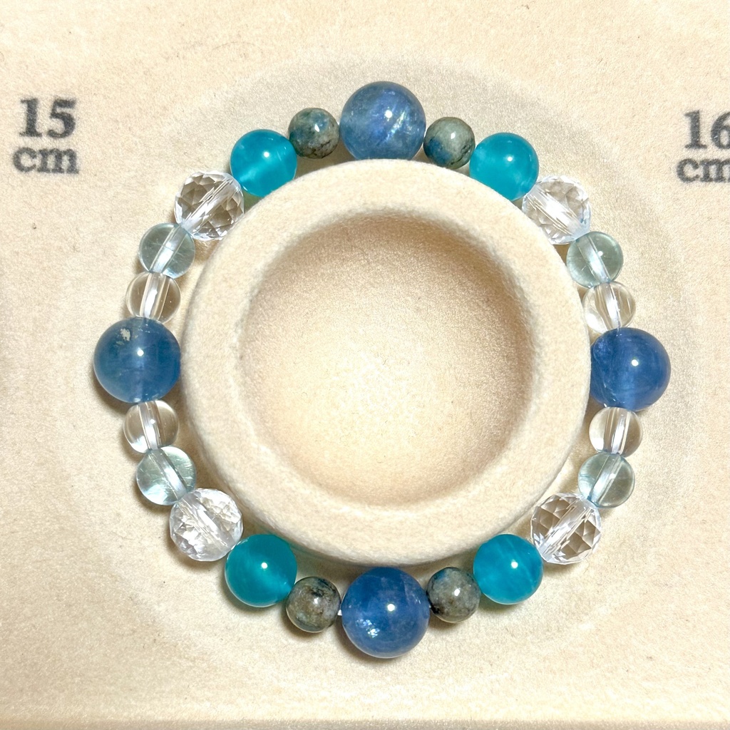 「 雨 」 ✯ ブルーフローライト K2ストーン アマゾナイト ブルートパーズ / 天然石ブレスレット パワーストーン 天然石アクセサリー