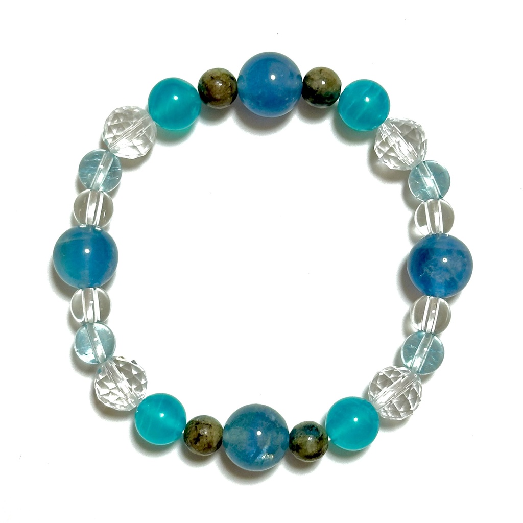 「 雨 」 ✯ ブルーフローライト K2ストーン アマゾナイト ブルートパーズ / 天然石ブレスレット パワーストーン 天然石アクセサリー