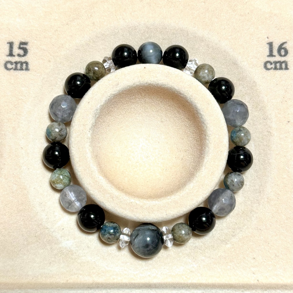 「 曇天の鷲 」  ✯  イーグルアイ K2 モリオン クラウディクォーツ  / 天然石ブレスレット パワーストーン 天然石アクセサリー