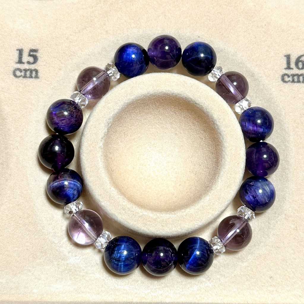 「 優美なアヤメ 」 ✯ アメジスト タイガーアイ / 天然石ブレスレット パワーストーン 天然石アクセサリー