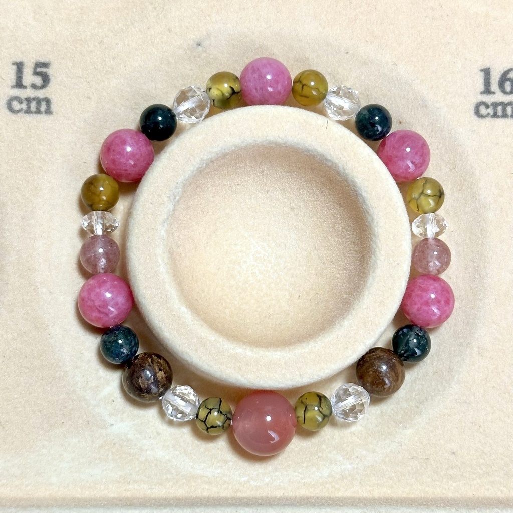 「 紫陽花─可憐─ 」 ✯ ソルトソースアゲート ドラゴンアゲート ロードナイトシリカ ブロンザイト / 天然石ブレスレット パワーストーン 天然石アクセサリー