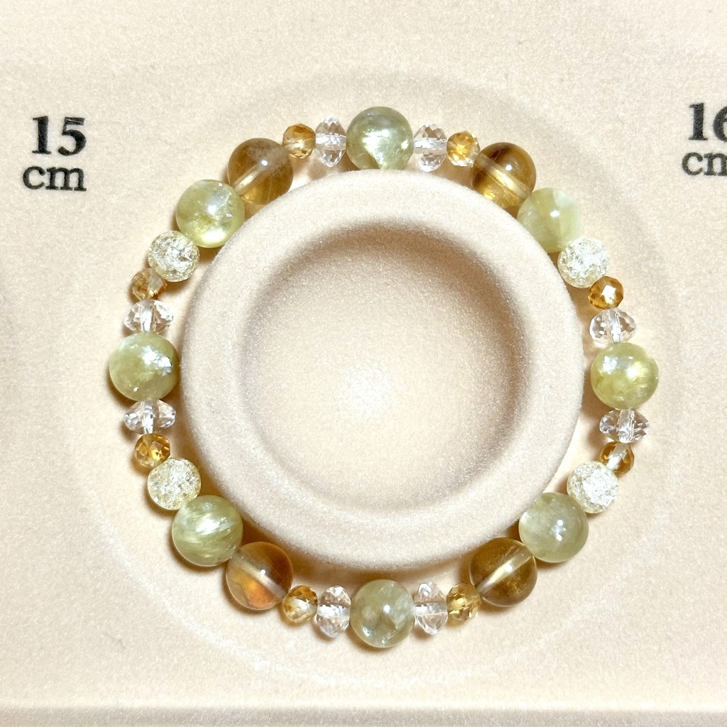 「 稲穂の光 」 ✯ ゴールデンマイカ シトリン フローライト / 天然石ブレスレット パワーストーン 天然石アクセサリー