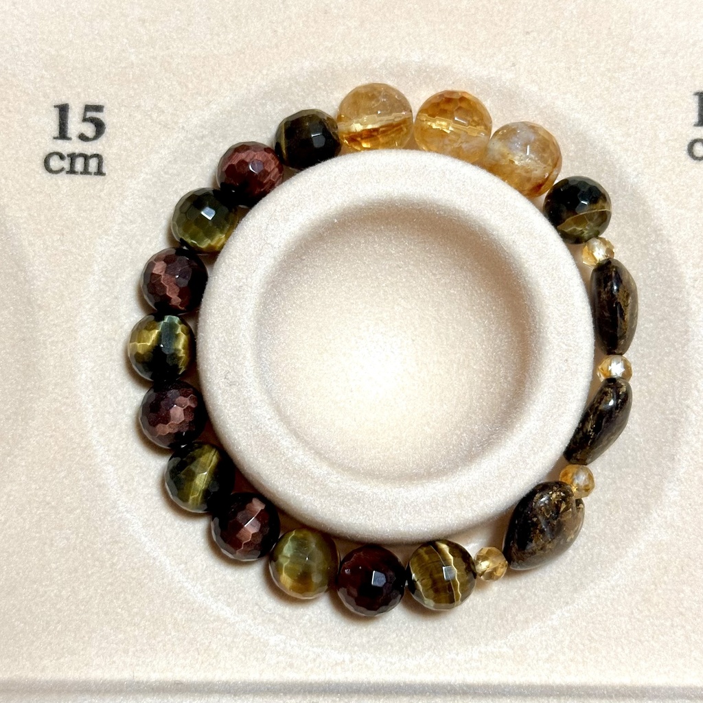 「 秋のときめき 」 ✯ ブロンザイト シトリン タイガーアイ レッドタイガーアイ / 天然石ブレスレット パワーストーン 天然石アクセサリー