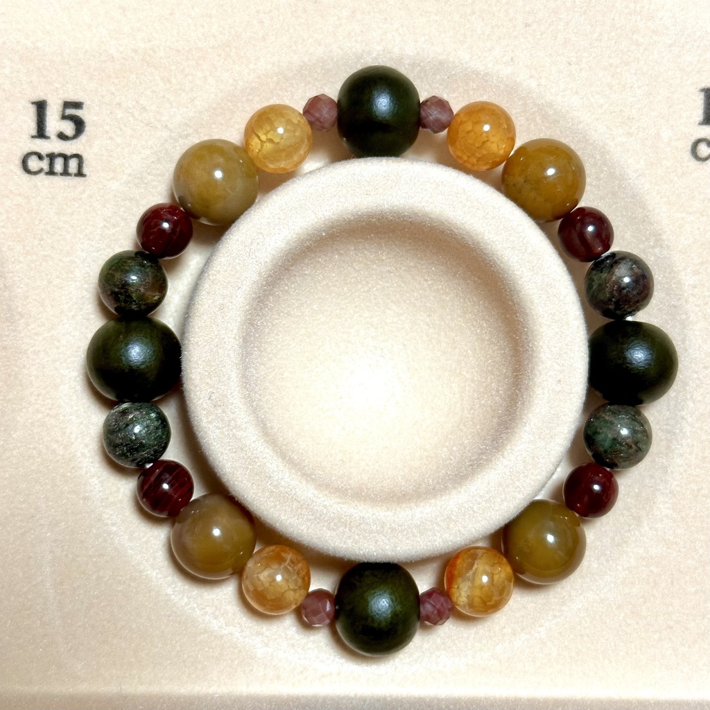 「 klem * 抱擁 」 ✯ 緑檀 アンデシン ドラゴンアゲート ルチルクォーツ エクロジャイト/ 天然石ブレスレット パワーストーン 天然石アクセサリー